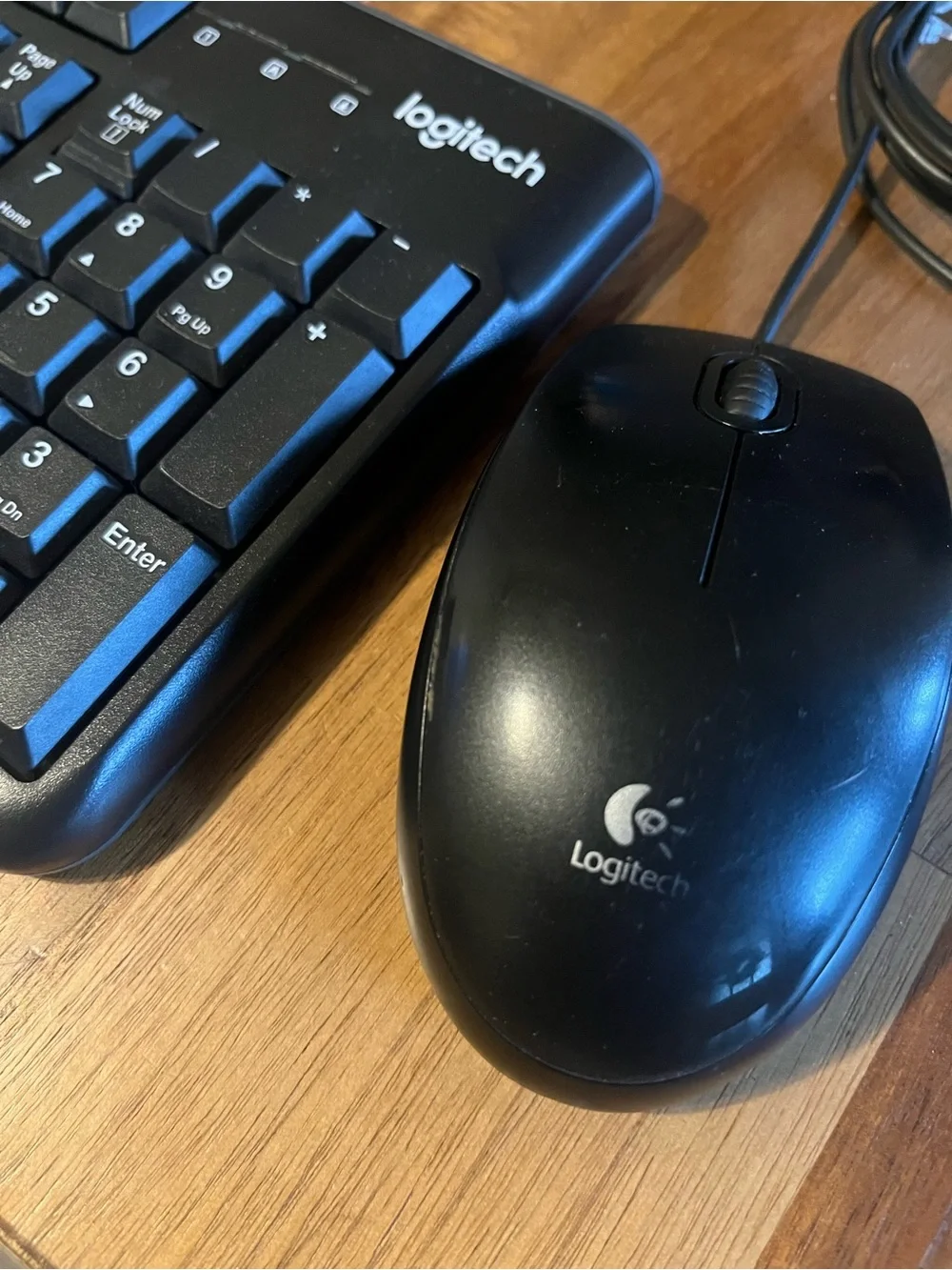 Logitech Black Wired USB Full-Size Keyboard with Number Pad